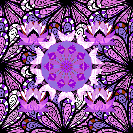 Seamless pattern with flowers.のイラスト素材