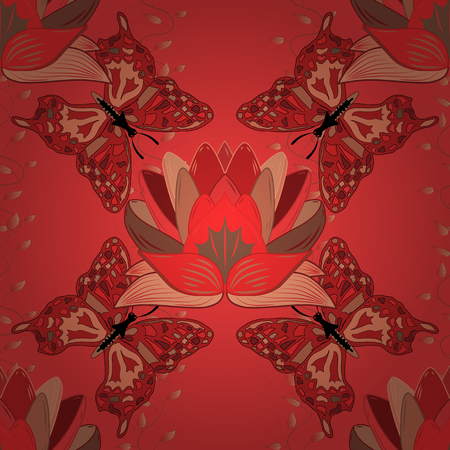 Hand drawing with elegant element on a background. Vector illustration.のイラスト素材