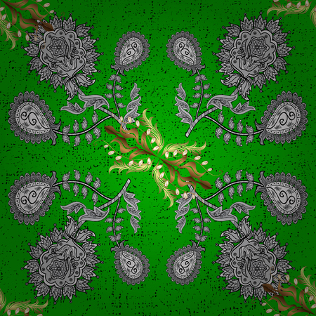 Graphic modern pattern. Sketch baroque, damask. Pattern floral pattern. Vector background.のイラスト素材