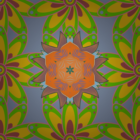 Vintage vector floral seamless pattern in red colors.のイラスト素材