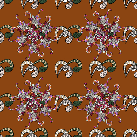 Small colorful flowers. Spring floral background with blue flowers. Motley illustration. Vector cute pattern in small flower. The elegant the template for fashion prints.のイラスト素材