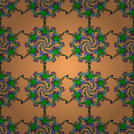 Seamless pattern with abstract ornament. Vector Hand drawn floralのイラスト素材