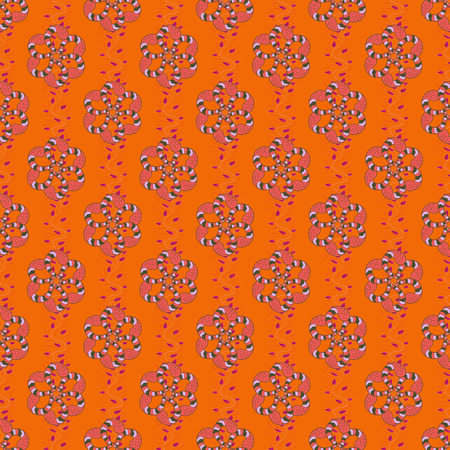 Background texture, sketch, floral theme in colors. Abstract ethnic vector seamless pattern. Tribal art boho print, vintage flower background.のイラスト素材