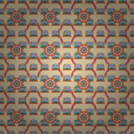 Seamless pattern with flowers on motley background. Vector illustration of flowers.のイラスト素材