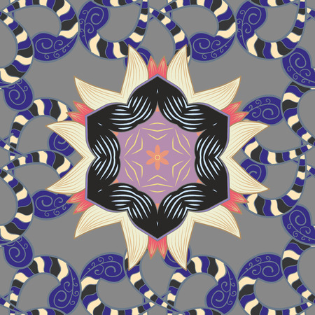 Elegant Flowers Bouquet Watercolor on a Background. Vector illustration. Colour Spring Theme seamless pattern Background. Flat Flower Elements Design.のイラスト素材