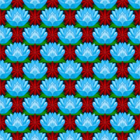 Hand drawn flower seamless pattern (tile). Colorful seamless pattern with cute flowers, paisley, background. Watercolor seamless pattern for textile.のイラスト素材
