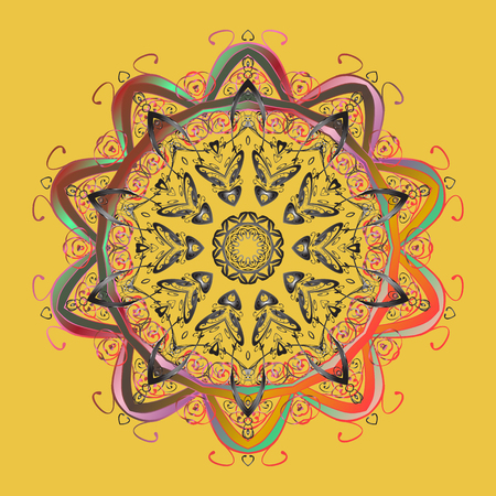 Symbol of winter. Vector illustration. Snowflake winter. Isolated watercolor snowflakes on colorful background.のイラスト素材