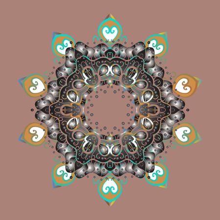 Snowflake ornament on a pink background. Snowflake ornament Vector. Snowflake ornament object. Sn.のイラスト素材
