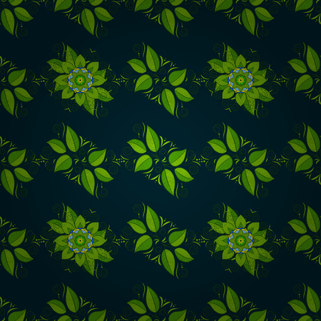 Flat Flower Elements Design. Floral fantasy design on a bright background seamless pattern. Colour Spring Theme seamless pattern Background.のイラスト素材