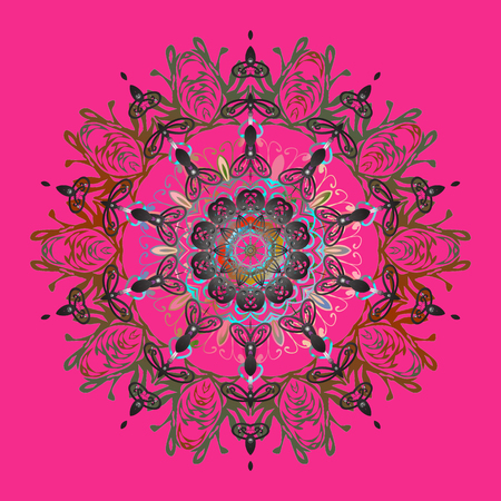 Snowflakes. Vector illustration. Background. Holiday design for Christmas and New Year fashion prints. Christmas cute background with snowflakes abstract background.のイラスト素材