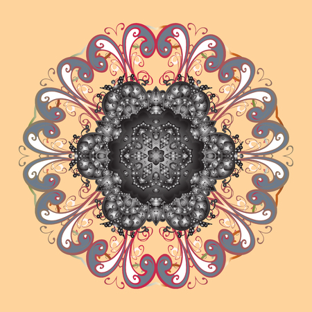 A colored background with snowflakes. Vector christmas abstract colorful background with cute snowflake. Vector illustration.のイラスト素材