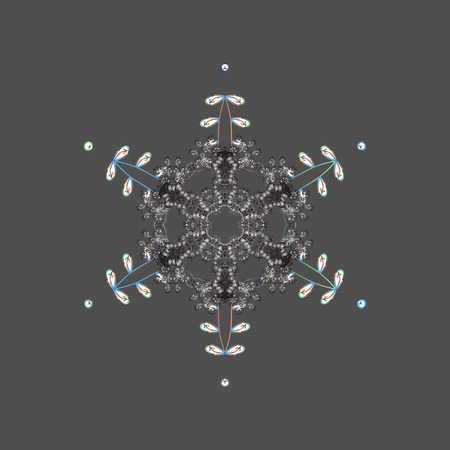 Snowflake icon, isolated. Flat design. Colorful snowflake Vector illustration. Vector illustration. Vector winter snowflakes on colorful background. Icons, labels.のイラスト素材