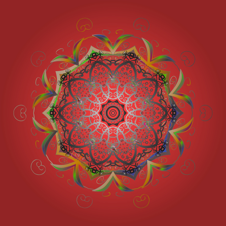 Decorative christmas background with bokeh s and snowflakes. Vector illustration.のイラスト素材