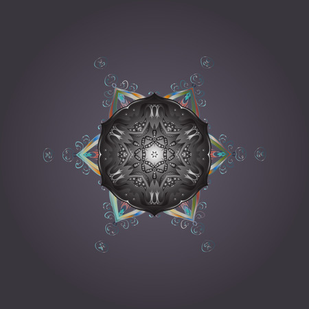 Snowflake isolated on colorful background. Snowflake Vector illustration. Vector illustration. Snowflake Icon.のイラスト素材