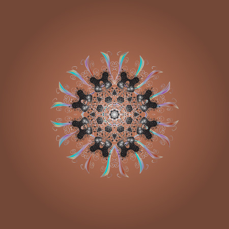 Magic holiday abstract background with star and falling snowflakes. Christmas s. Vector illustration.のイラスト素材