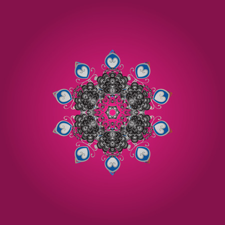 Zentangle winter snowflak? for Christmas, New Year. Freehand artistic ethnic illustration for adult coloring pages, art therapy, bohemian tattoo, t-shirt patterned print, posters, logo. Vector sketch.のイラスト素材