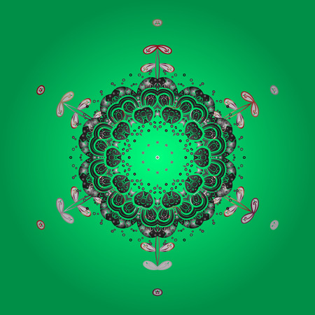 Symbol of winter. Isolated watercolor snowflakes on colorful background. Vector illustration with isolated snowflake. Beautiful decoration.のイラスト素材