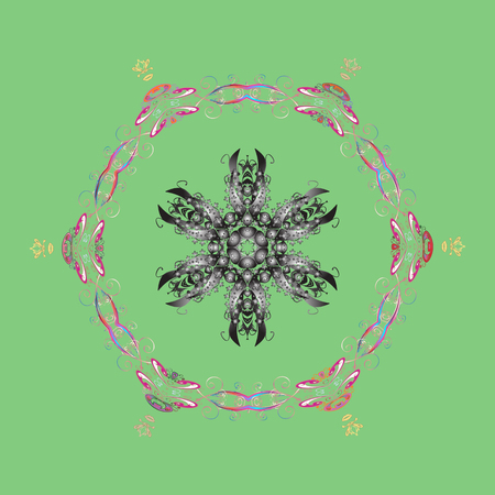 Decorative christmas background with bokeh s and snowflakes. Vector illustration. Decorative christmas background with bokeh s and snowflakes. Vector illustration.