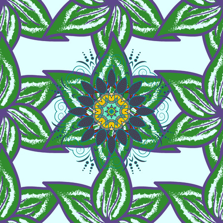Seamless floral pattern with flowers on background. Flowers on background in watercolor style.のイラスト素材