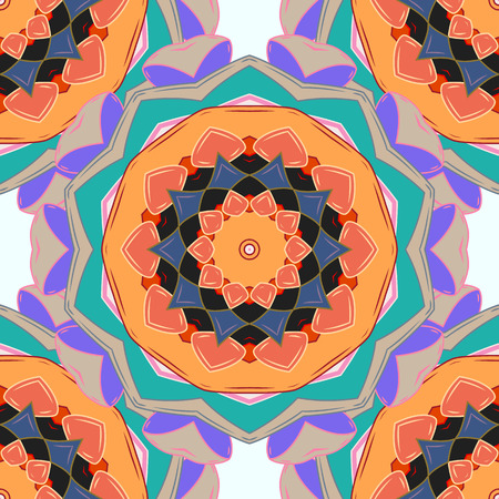 Graphics detailed, with lots of objects background. Endless Vector illustration. Cartoon trace doodles New Year season seamless pattern.のイラスト素材