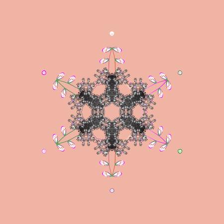 Vector illustration. Christmas background with snowflakes. Vector christmas abstract colorful background with falling snowflake. Winter abstract background.のイラスト素材