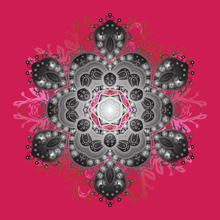 Vector illustration. Snowflake icon, isolated. Icons, labels. Flat design. Colorful snowflake Vector illustration. Vector winter snowflakes on colorful background.のイラスト素材