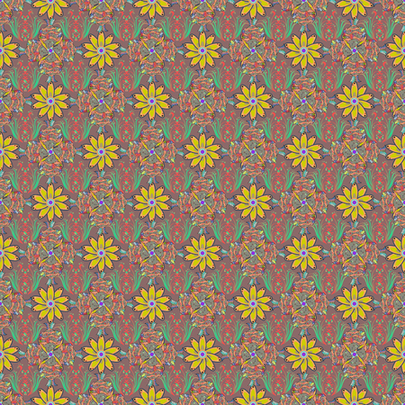 Colour Spring Theme seamless pattern Background. In asian textile style. Seamless flowers pattern....