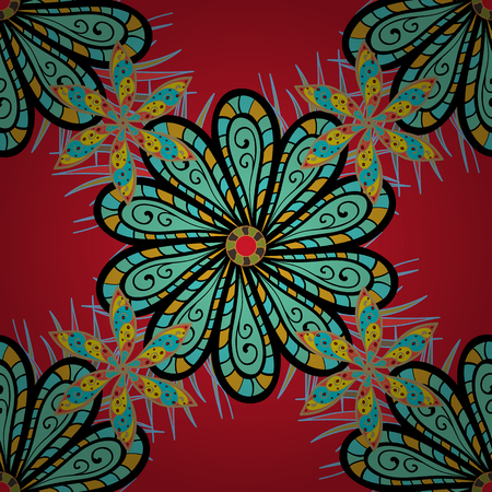 Pretty floral print with small flowers. Motley seamless pattern. Vector abstract flower background.のイラスト素材