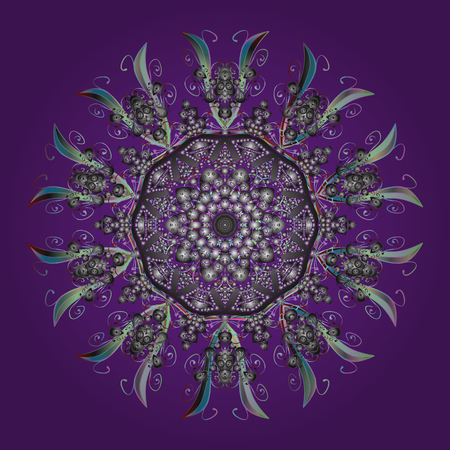 Purple, gray and neutral snowflakes. Vector. Holiday design for Christmas and New Year fashion prints. Vector. Christmas background with snowflakes abstract background.のイラスト素材