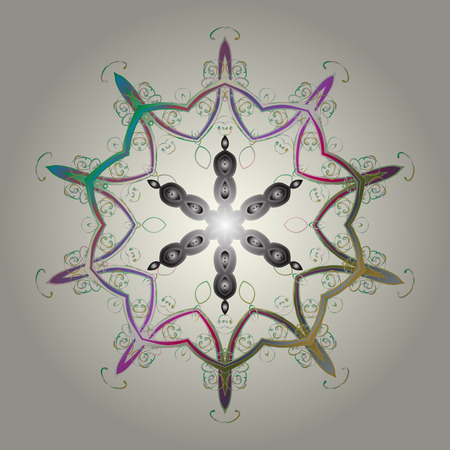 Winter abstract background. Christmas background with snowflakes. Vector christmas abstract colorful background with cute snowflake. Vector illustration.のイラスト素材