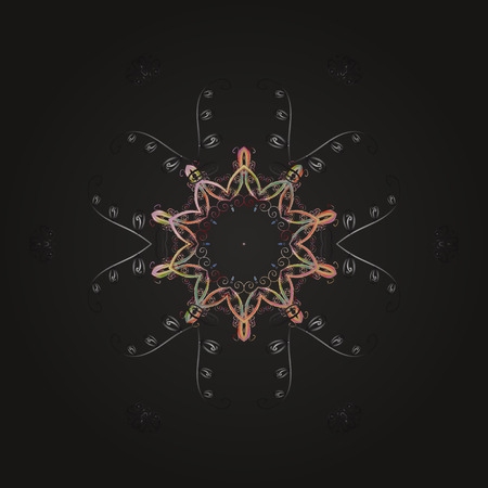 Abstract wallpaper, wrapping decoration. Gray, beige and pink snow on gray, beige and pink colors. Symbol of winter, Merry Christmas holiday, Happy New Year celebration Vector design. Snowflake simpleのイラスト素材