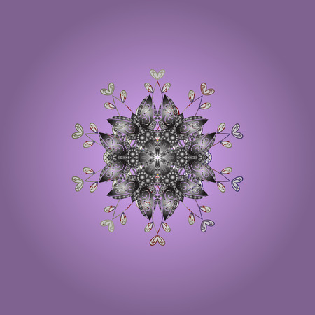 Holiday design for Christmas and New Year fashion prints. Christmas pattern with snowflakes abstract background. Neutral, gray and white colors. Neutral, gray and white snowflakes. Vector illustrationのイラスト素材