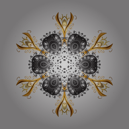 Flat design. Snowflake icon, isolated. Vector nice snowflakes on colorful background. Vector illustration.のイラスト素材