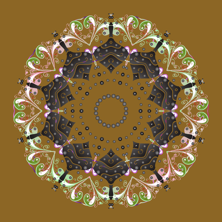 Traditional classic ornament. Vintage pattern with arabesques. Oriental vector pattern with arabesques and floral elements.のイラスト素材