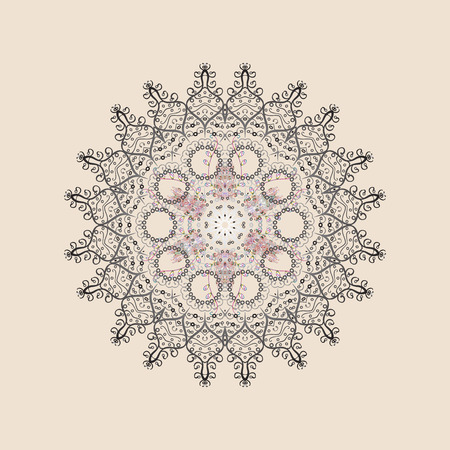 Vector. Winter beige, gray and neutral christmas snow flat crystal element. Weather illustration ice collection. Snowflake vector icon background. Xmas frost snow flake isolated silhouette symbol.のイラスト素材