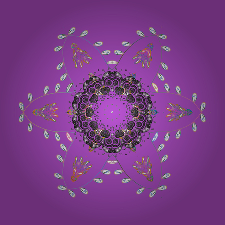 Snowflakes icon in doodle sketch lines. Winter snow December season.のイラスト素材