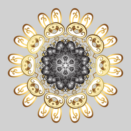 Snowflake icon, isolated. Vector winter snowflakes on colorful background. Flat design. Vector illustration. Vector snowflake icon.のイラスト素材