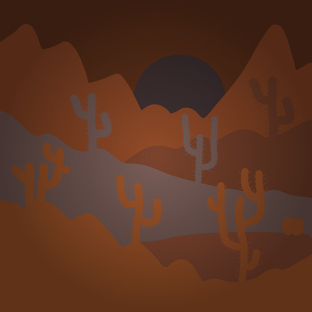 Nice for a textile print, product packaging and home decor. Vector illustration. Vector pattern with cactus plants in a tossed pattern. Brown and orange colors. Soft and pretty.のイラスト素材