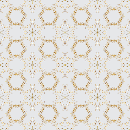 Classic seamless vector pattern. Fantasy nice illustration. Classic vintage background. Damask orient ornament. Orient gray, beige and white ornament for fabric, wallpaper and packaging.のイラスト素材