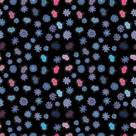 Seamless vector love background. Valentine heart love seamless pattern with heart. Heart pattern.のイラスト素材