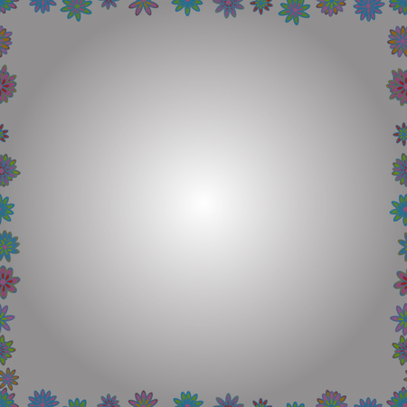 Seamless pattern. Vector illustration. Illustration in white, blue and pink colors. Doodle frame.のイラスト素材