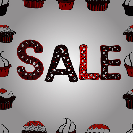 Advertising background. Maffin. Sale.のイラスト素材