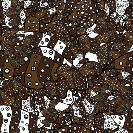 Abstract cute background. Doodles pattern. Purple, black and brown on colors. Design wrapping and gift paper, greeting cards, banner and posters design. Vector illustration.のイラスト素材