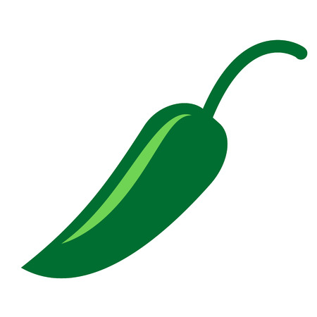green chili pepper simlple art geometric illustration. Icon, graphic symbol, part of image design , kitchen, fruit and vegetablesのイラスト素材