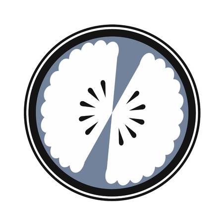 tomato cut simlple art geometric illustration. Icon, graphic symbol, part of image design , kitchen, vegetables, fruit, dessertsのイラスト素材