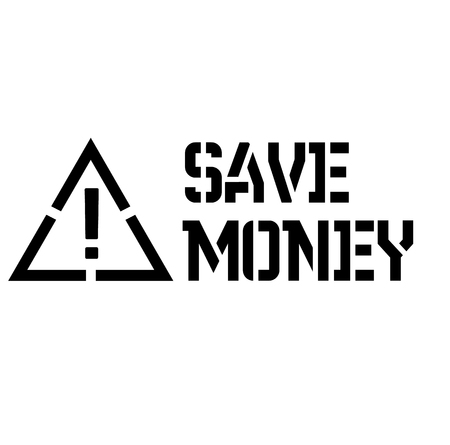 Save Money label on whiteのイラスト素材