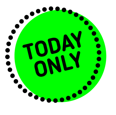 today only label on whiteのイラスト素材