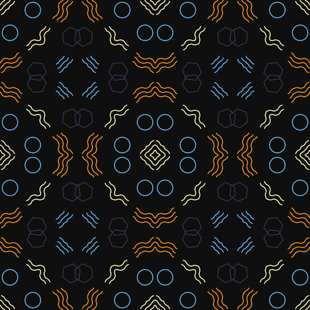 Biomorphic geometric seamless pattern, abstract colorful background, textureのイラスト素材