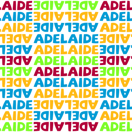 Adelaide, Australia seamless pattern, typographic city background textureのイラスト素材