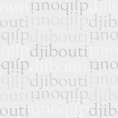 Djibouti seamless pattern, typographic city background, textureのイラスト素材